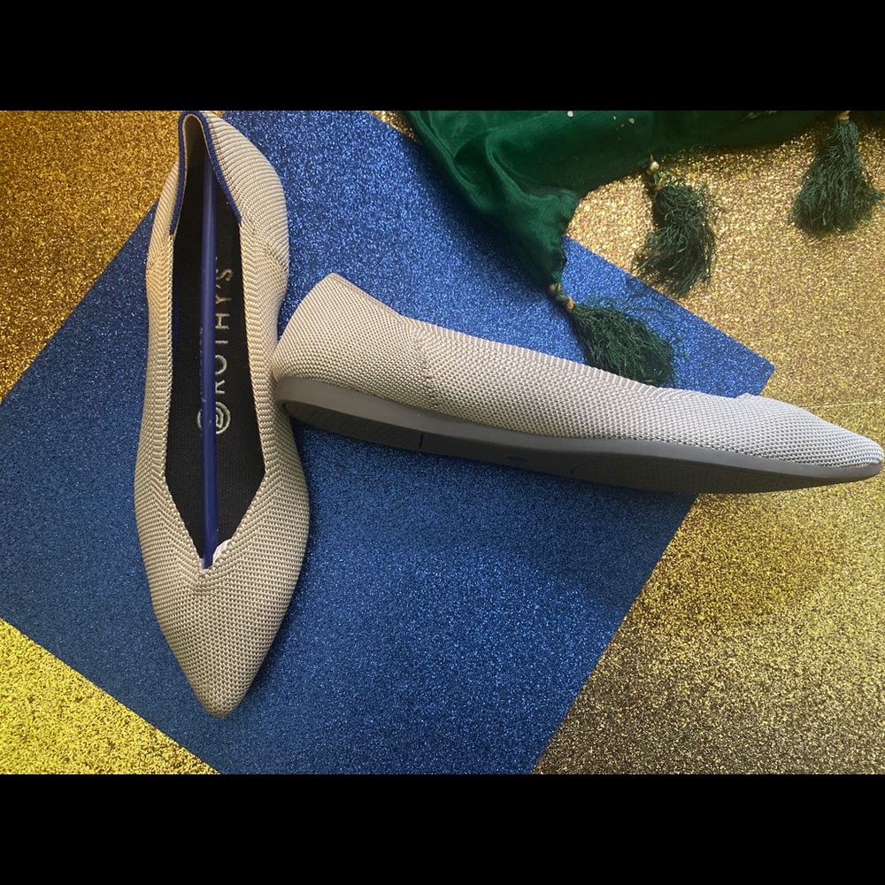 ROTHY'S GREY BLUE HALO RETIRED POINTED Flats LUX - Picture 1 of 13